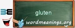 WordMeaning blackboard for gluten